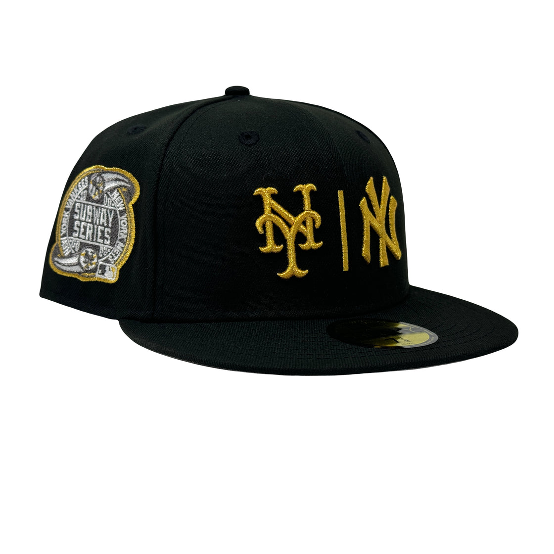 New York Yankees VS Mets Subway Series Black Gold 59Fifty New Era Fitted hat