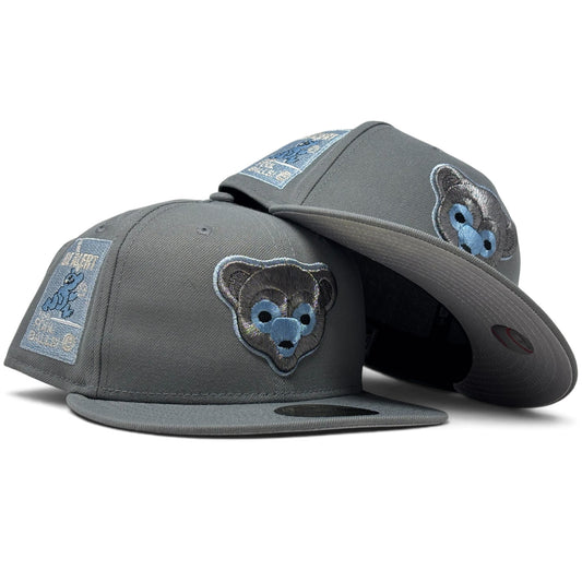 Chicago Cubs Be Alert Foul Ball Logo Fitted Hats-Light Gray