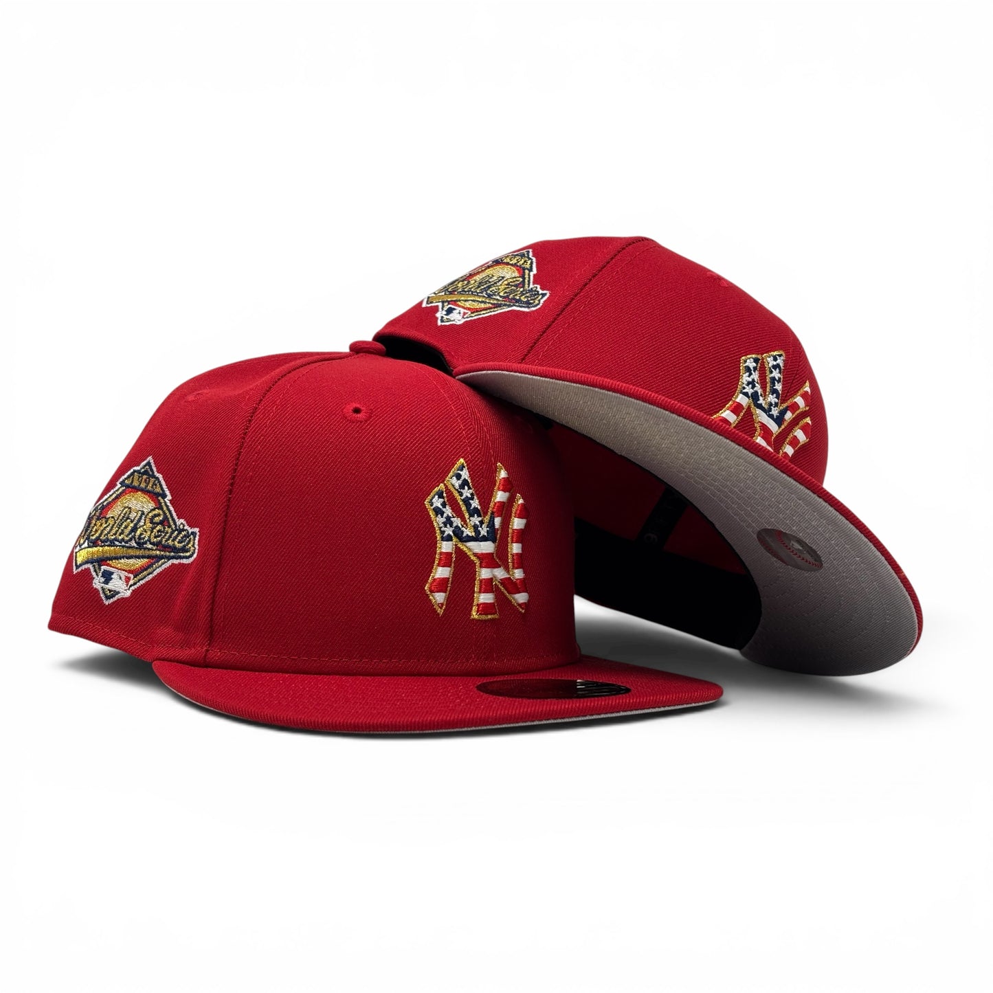 New York Yankees 1996 World Series "July 4th Star N Stripes " Fitted Hats-Red