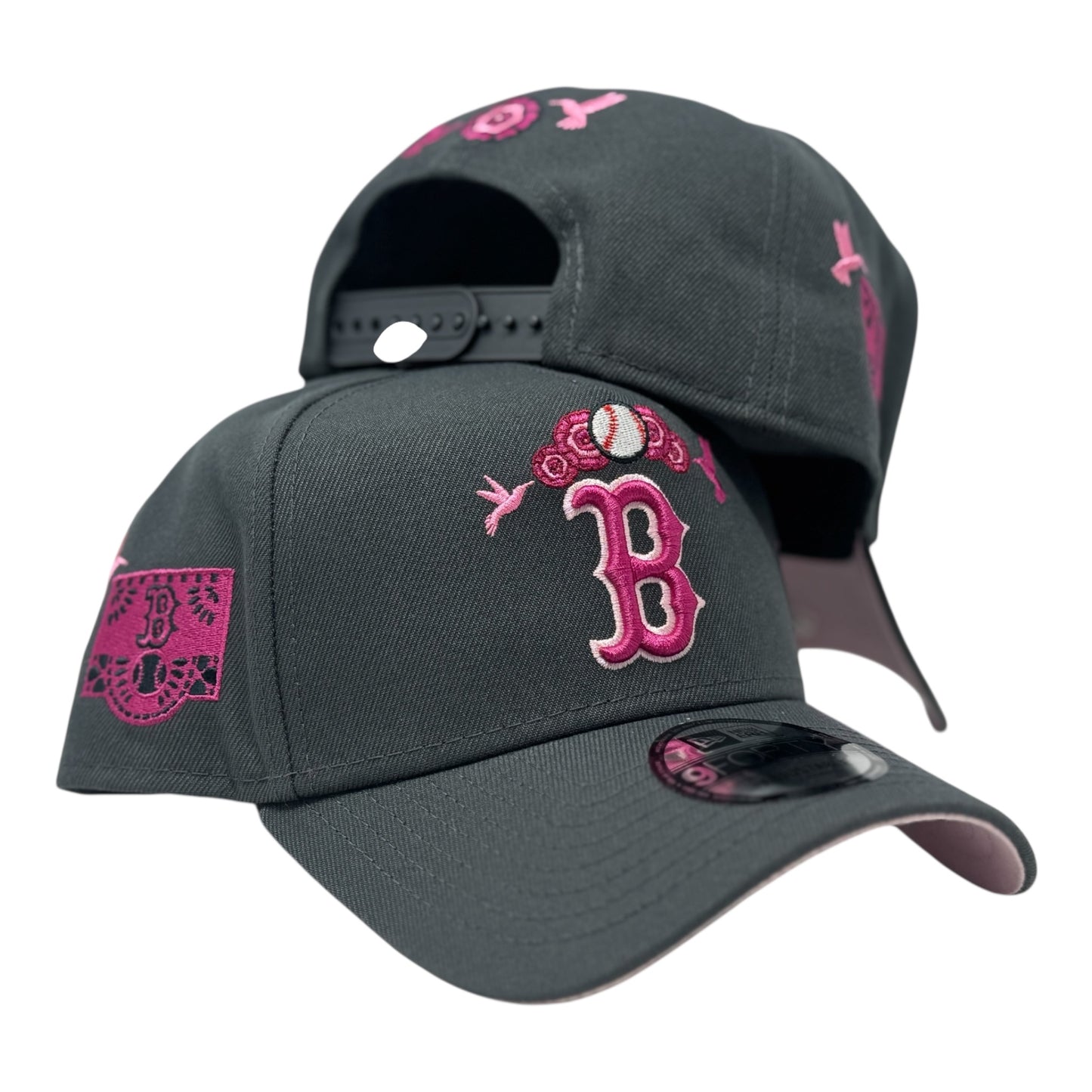 Boston Red Sox  Day of the Dead Graphite 9FORTY A-Frame Snapback