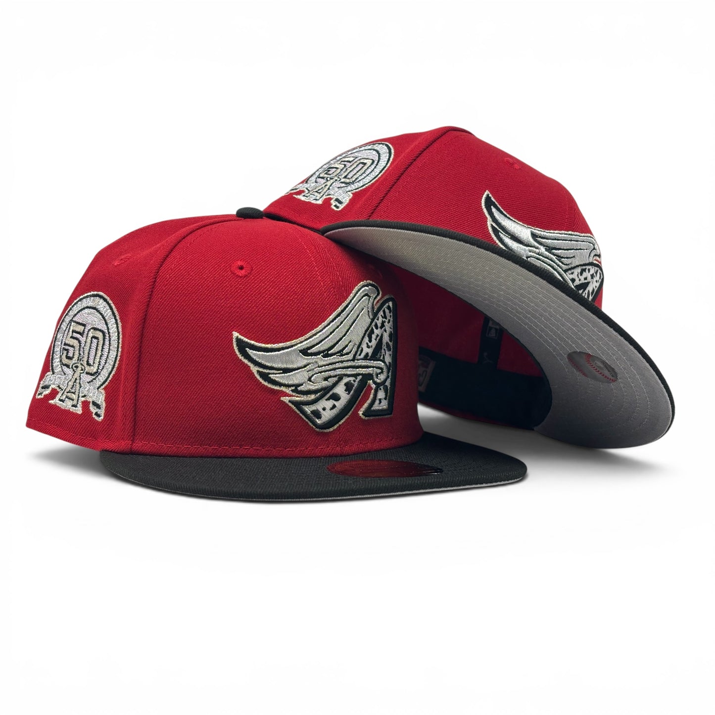 Los Angeles Angels 50th Anniversary "Cow Print" New Era Fitted Hat