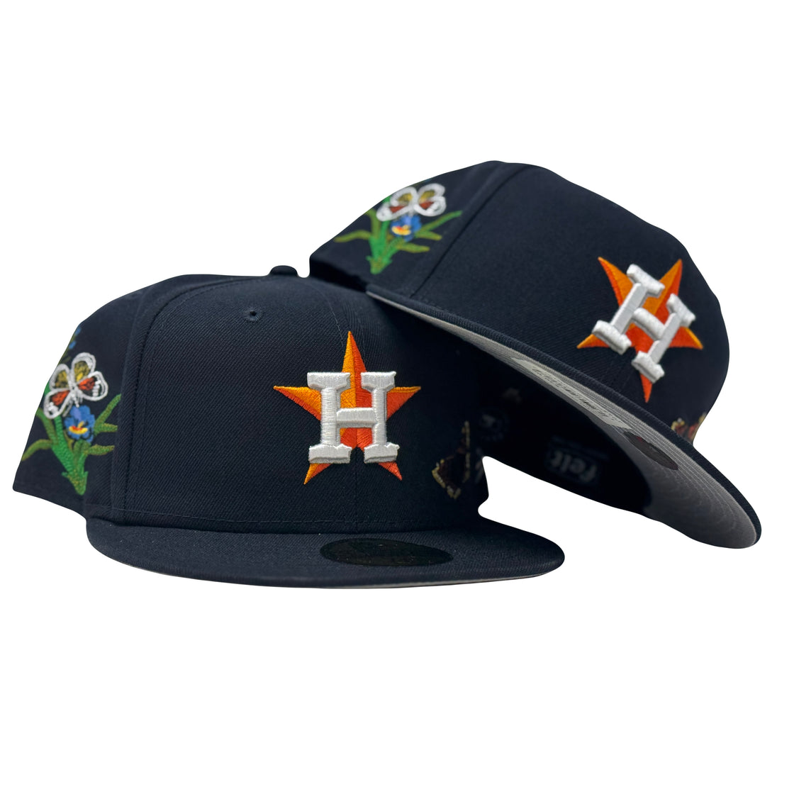 Houston Astros Butterfly Garden New Era Fitted Hats-Sports World NY