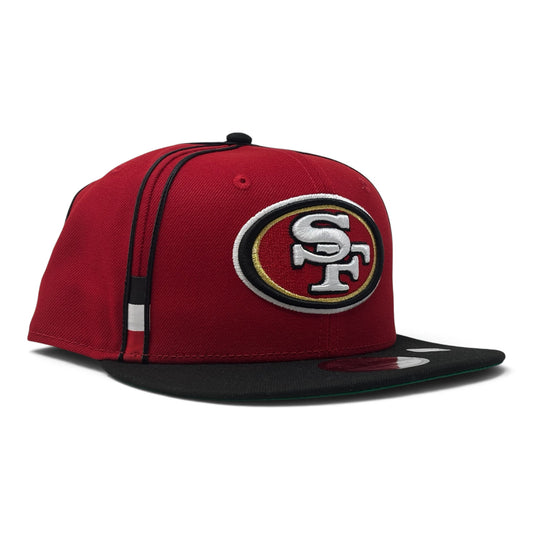 San Francisco 49Ers Double Piping 9Fifty New Era Snapback- Red Black