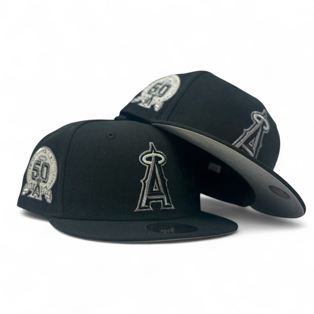 Los Angeles Angels 50th Anniversary New Era Fitted Hats-Black