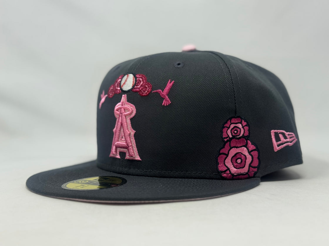 Los Angeles Angels Day of the Dead Graphite 59FIFTY Fitted