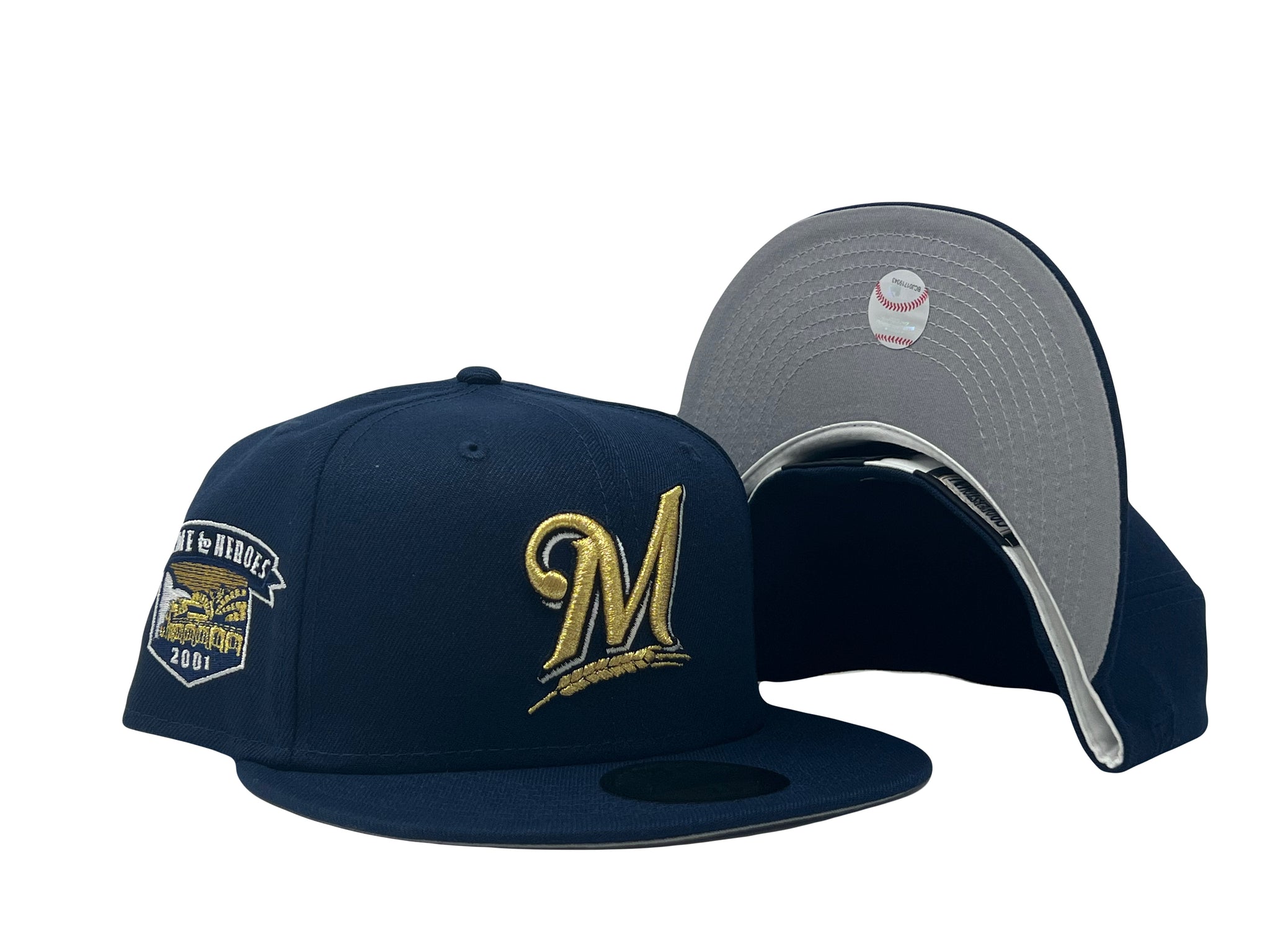 Milwaukee Brewers Changing History New Era 9Forty Cap Hat Adult White Mens