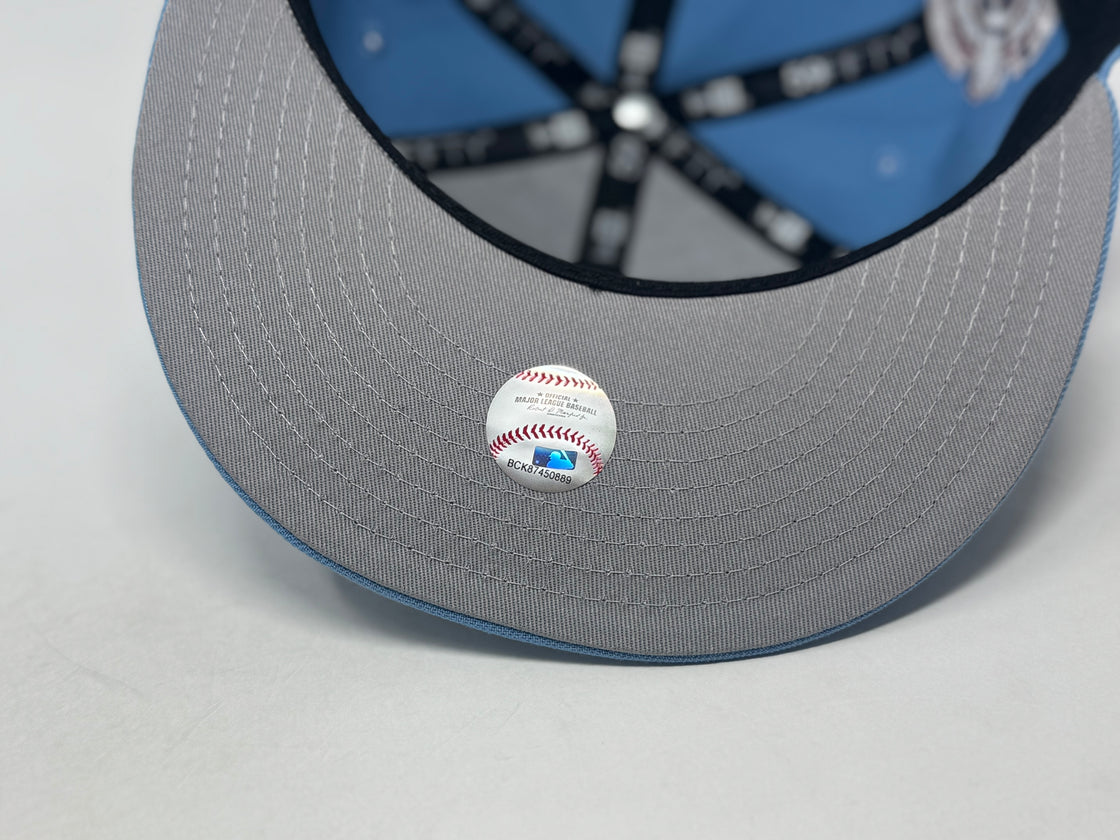 Chicago White Sox 3X Champions Multi Logo Fitted Hats-Sky Blue