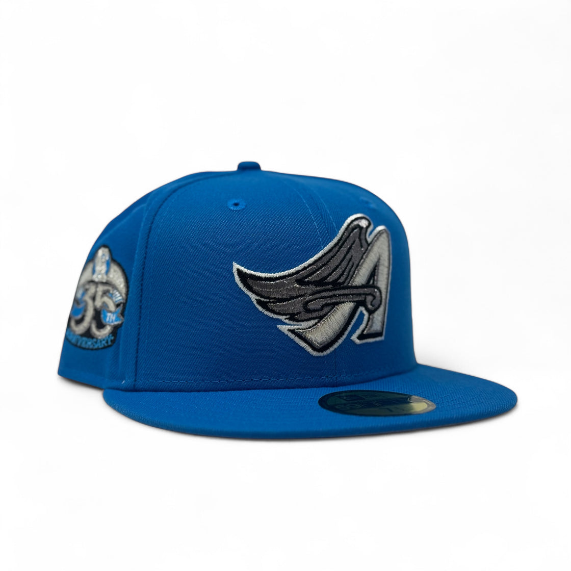 Los Angeles Angels 35th Anniversary Fitted Hats-Cerulean Blue
