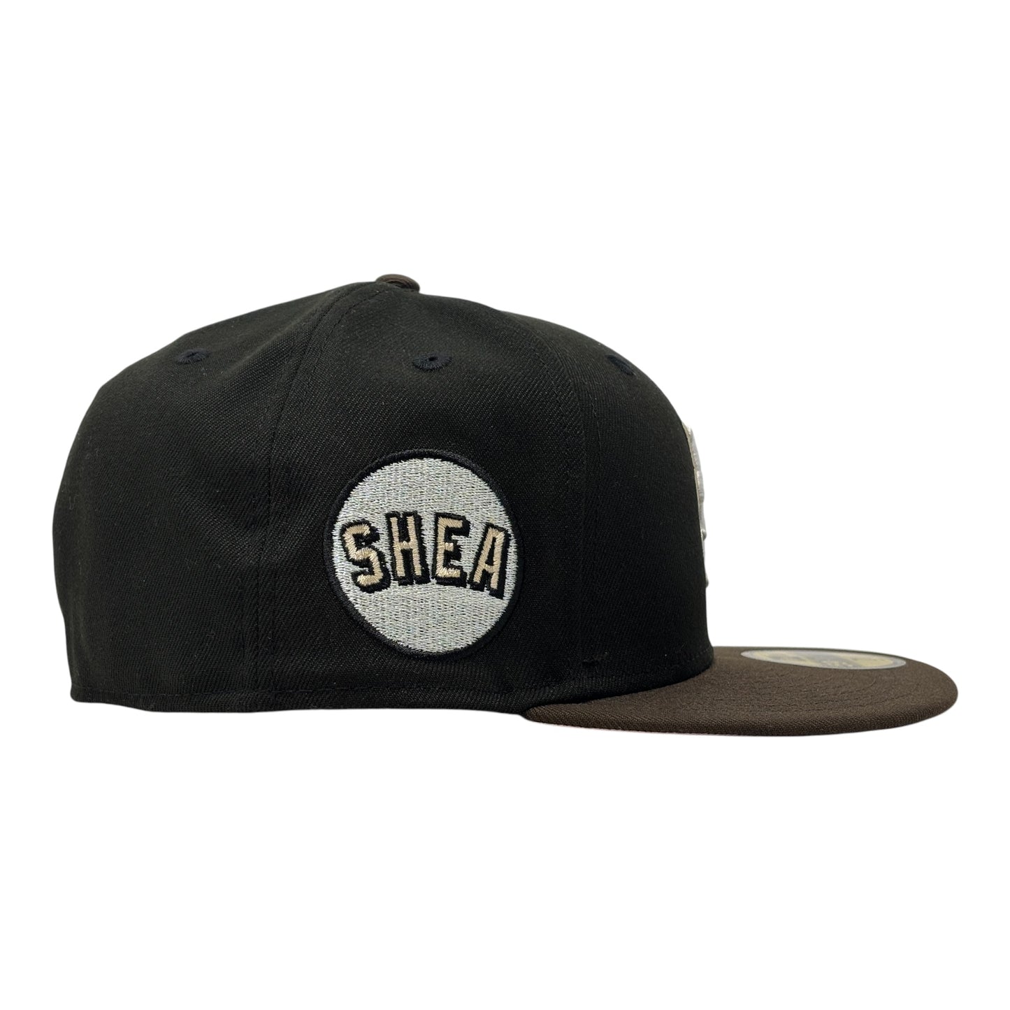 New York Mets Shea Stadium Pink Brim New Era Fitted Hats-Black Brown