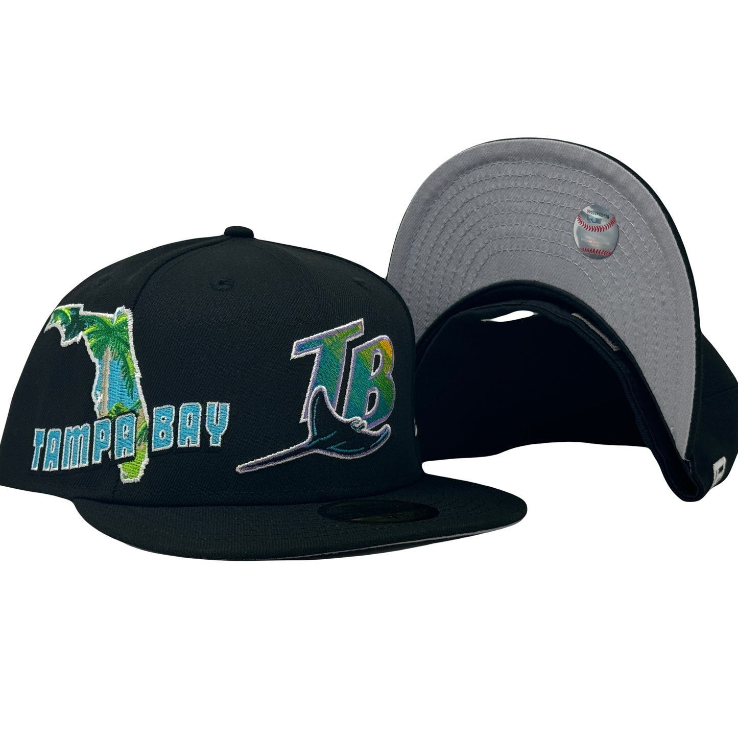 Tampa Bay Rays State Map 59Fifty New Era Fitted Hat