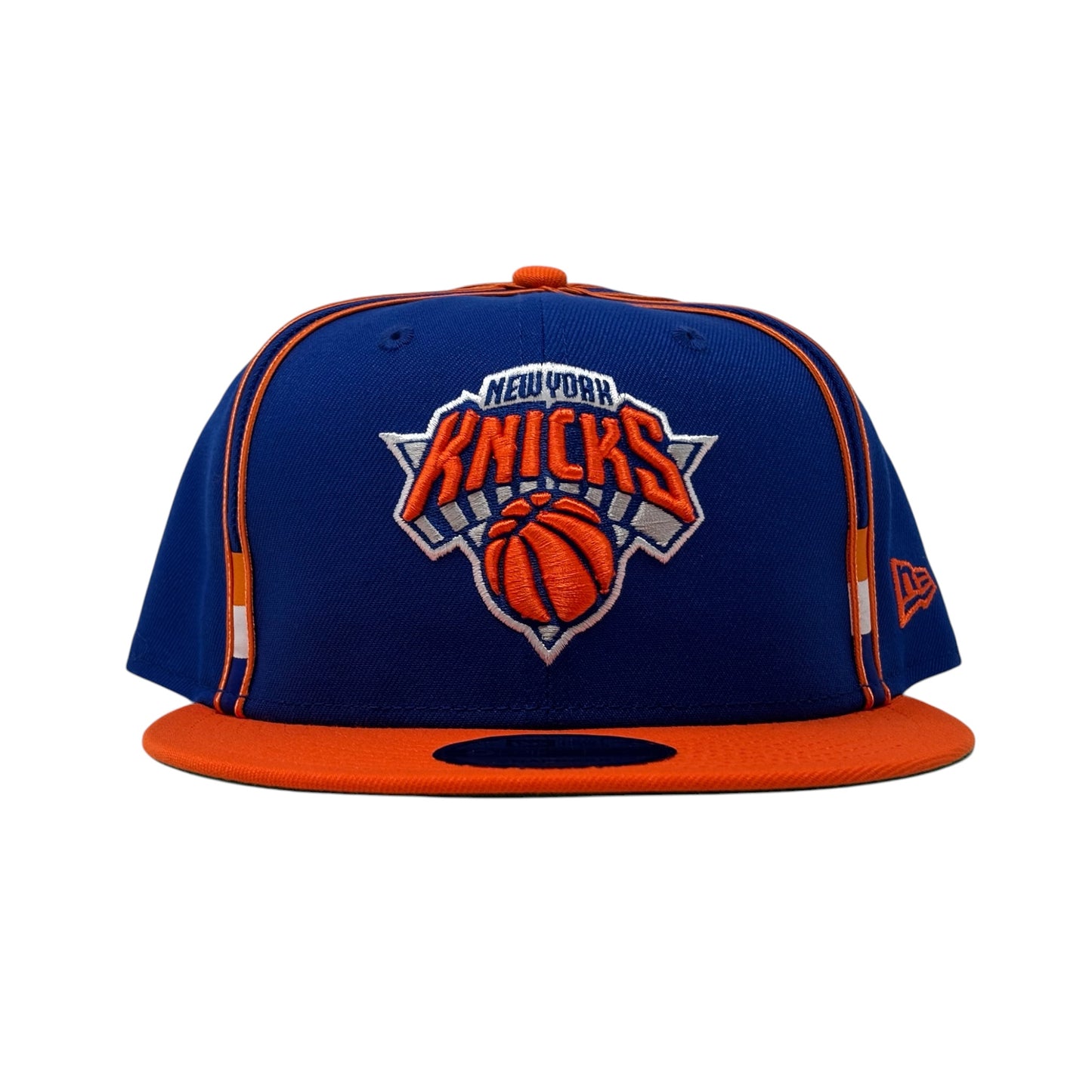 New York knicks Double piping 9Fifty New Era Snapback-Royal Orange