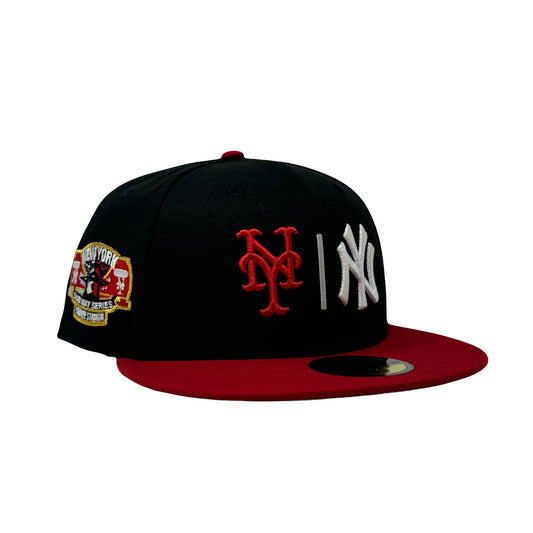 New York Yankees VS Mets Subway Series Black Red 59Fifty New Era Fitted hat