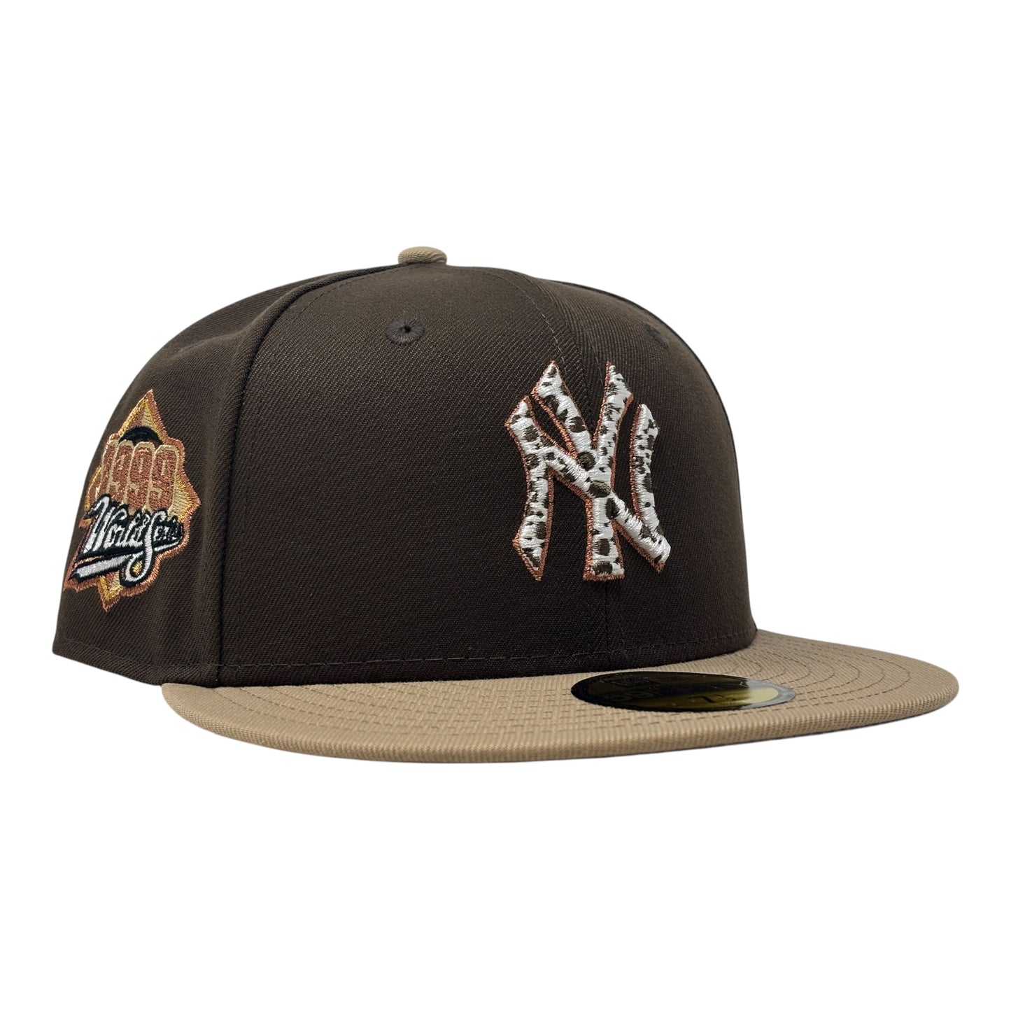 New York Yankees 1999 World Series "Cow Print" Fitted Hat -Brown