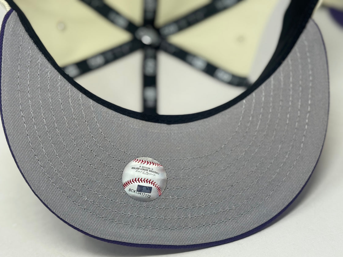 Seattle Mariners 30th Anniversary Fitted Hats-Chrome Purple