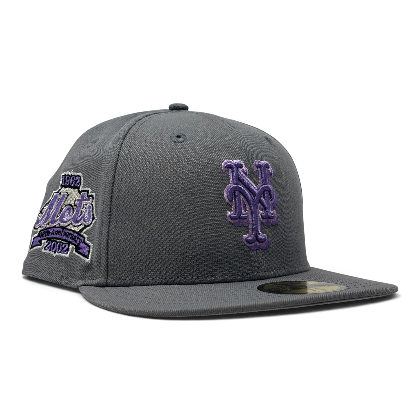 New York Mets 40th Anniversary 59Fifty New Era Fitted Hat-Gray Purple