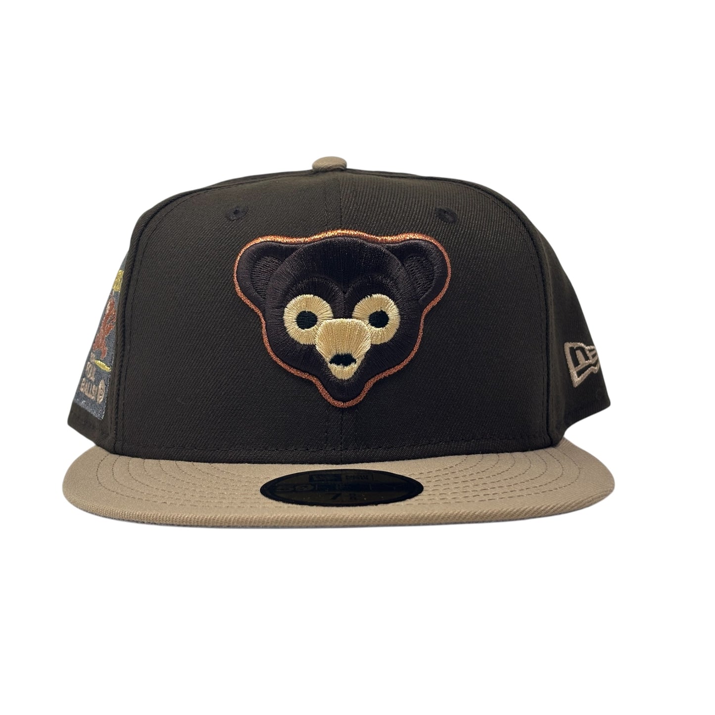 Chicago Cubs Be Alert Foul Ball Logo Fitted Hats-Walnut