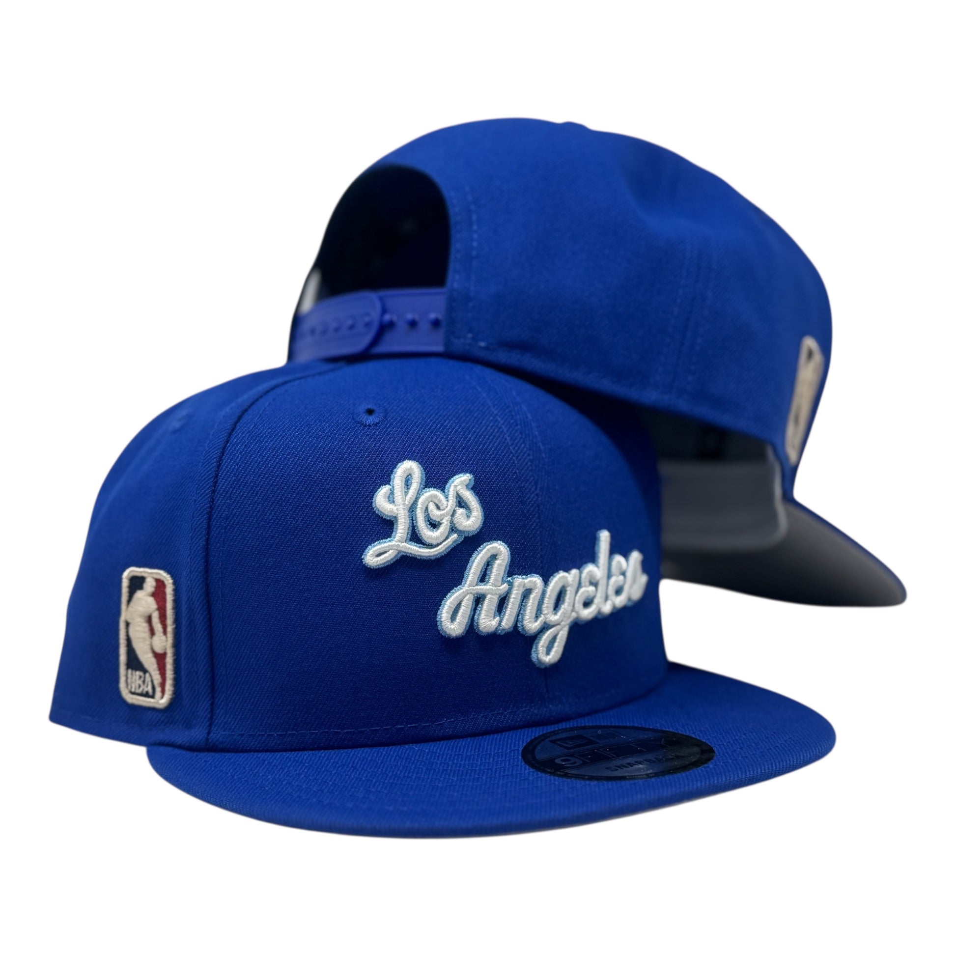 Los Angeles Hardwood Classics Team Snapback Hat-Royal Blue