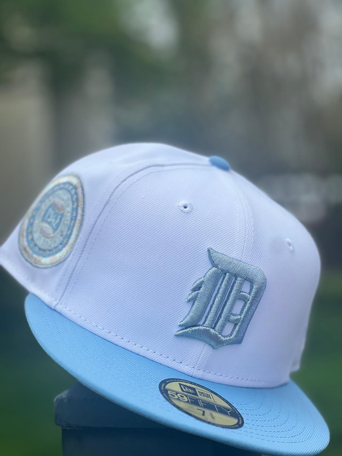 Detroit Tigers 1942 All Star Game New Era Fitted Hat-White Sky Blue