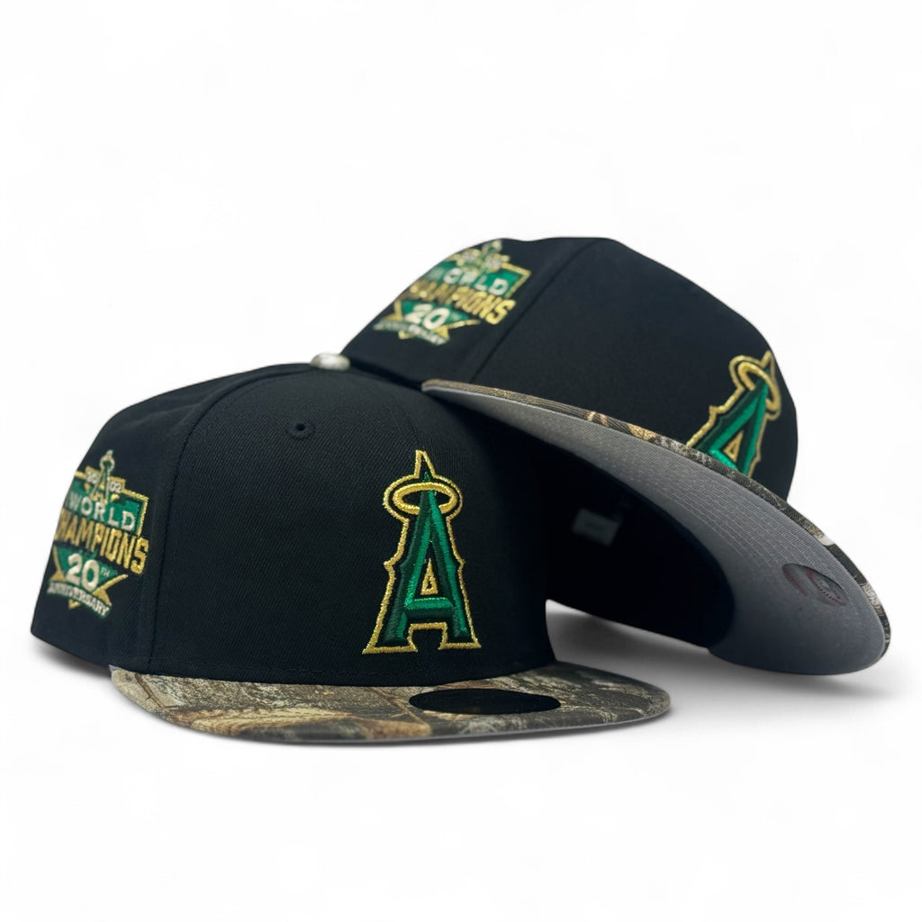 Los Angeles Angels 20th Anniversary Real Tree Visor Fitted Hats