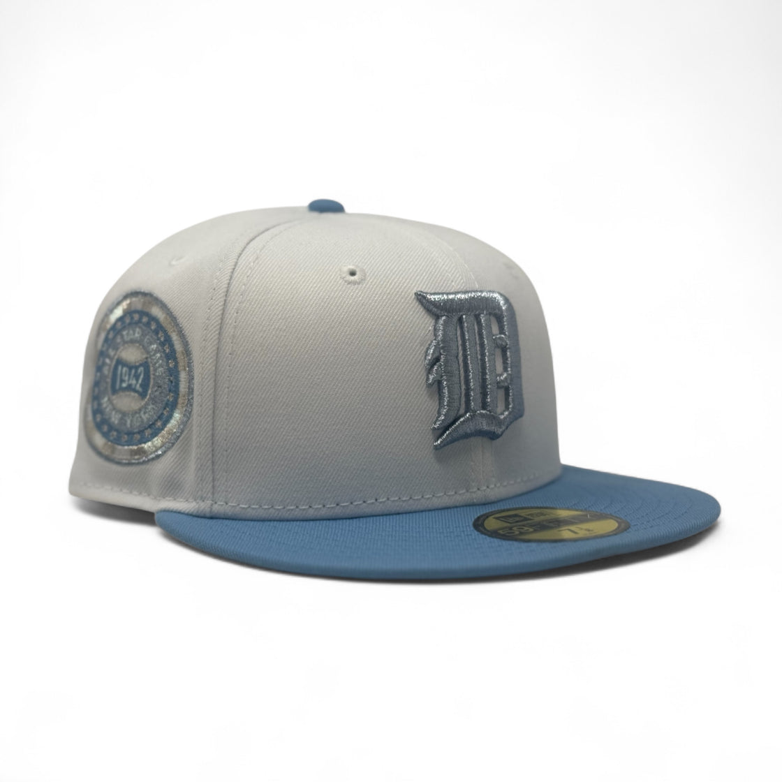 Detroit Tigers 1942 All Star Game New Era Fitted Hat-White Sky Blue