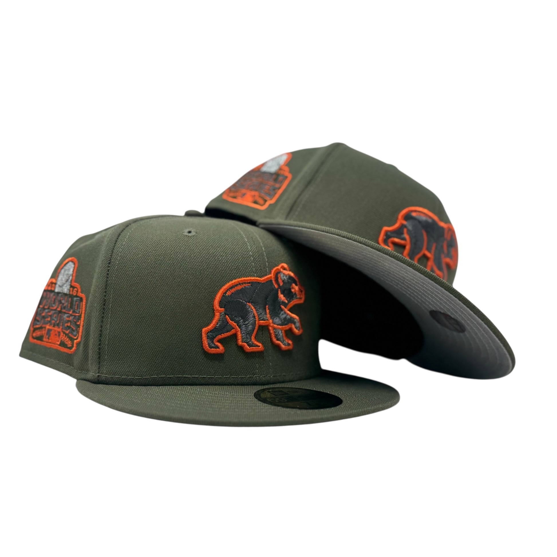 Chicago Cubs 2016 World Series 59Fifty New Era Fitted Hat-Olive
