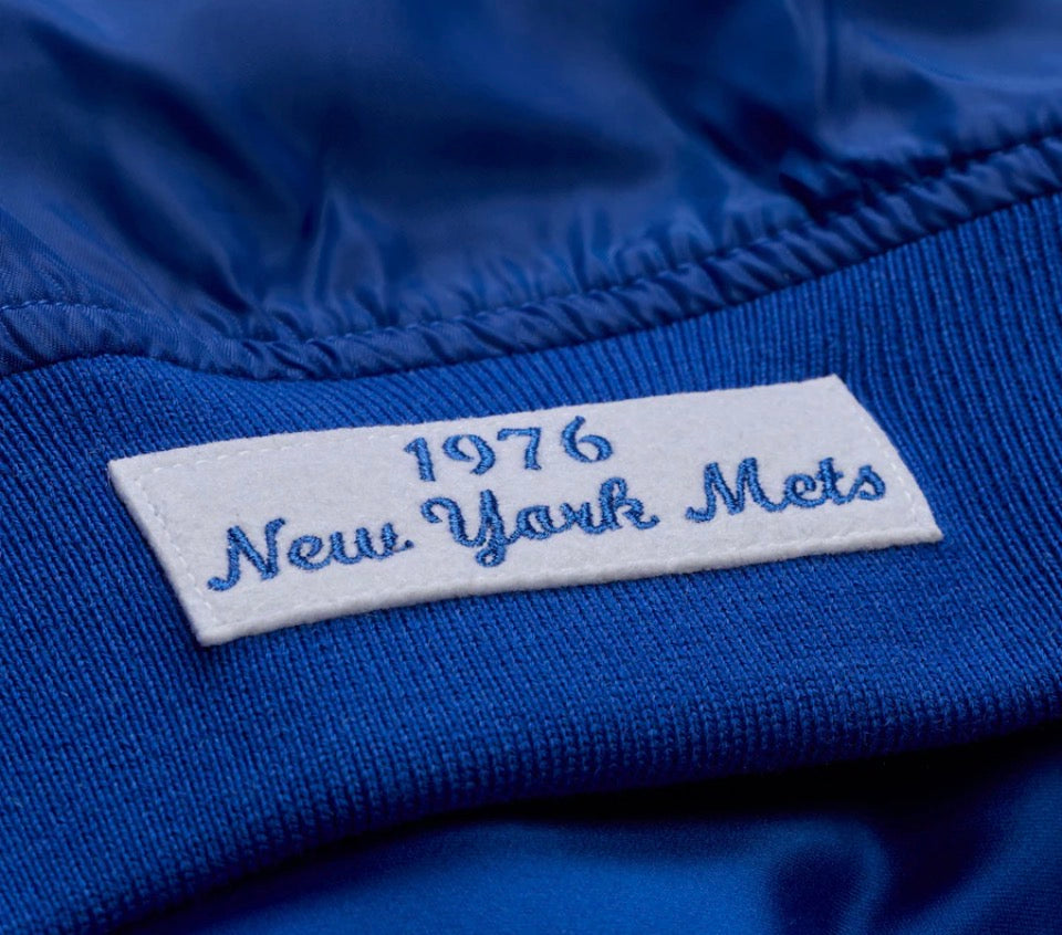 New York Mets MLB Authentic Satin Jacket Blue