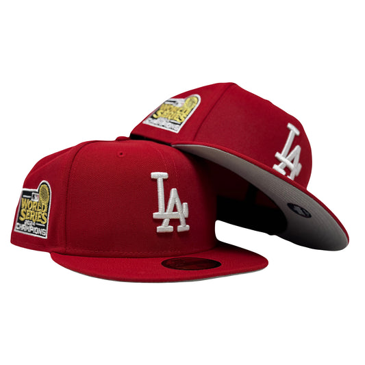 Los Angeles Dodgers 2024 World Series Champions Red Fitted Hat