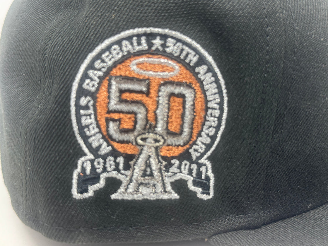 Los Angeles Angels 50th Anniversary 59Fifty Fitted Hats-Black Copper