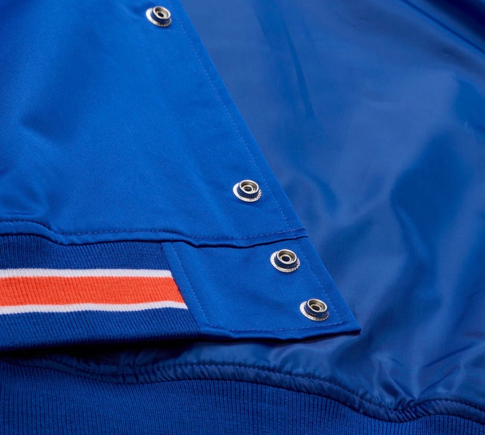 New York Mets MLB Authentic Satin Jacket Blue