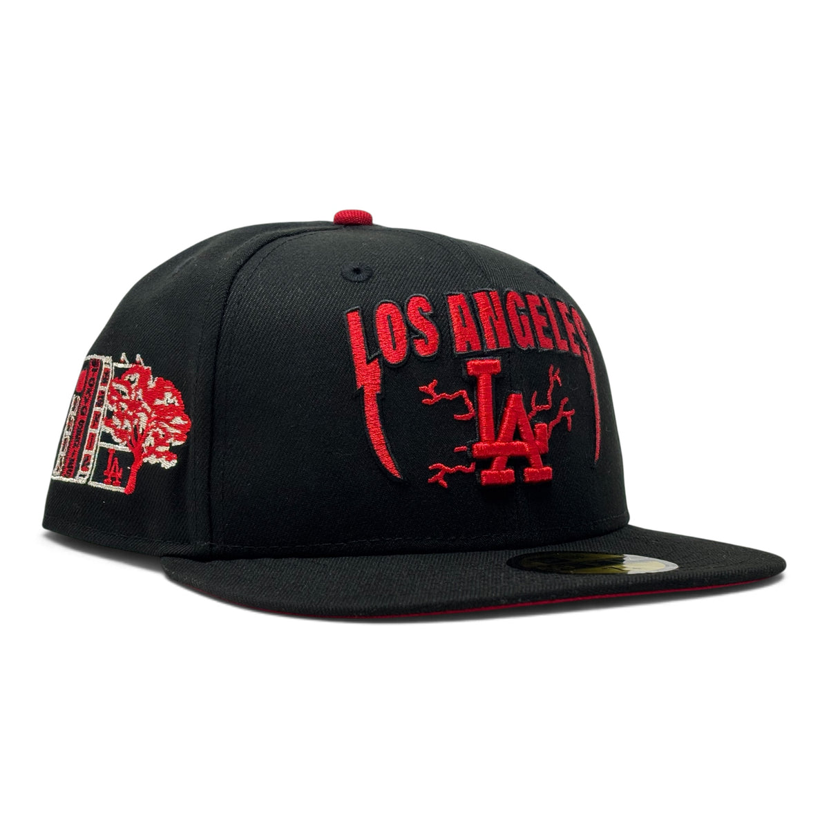 Los Angeles Dodgers 2025 Tokyo Series Red Brim "Metallica Logo" Fitted Hat