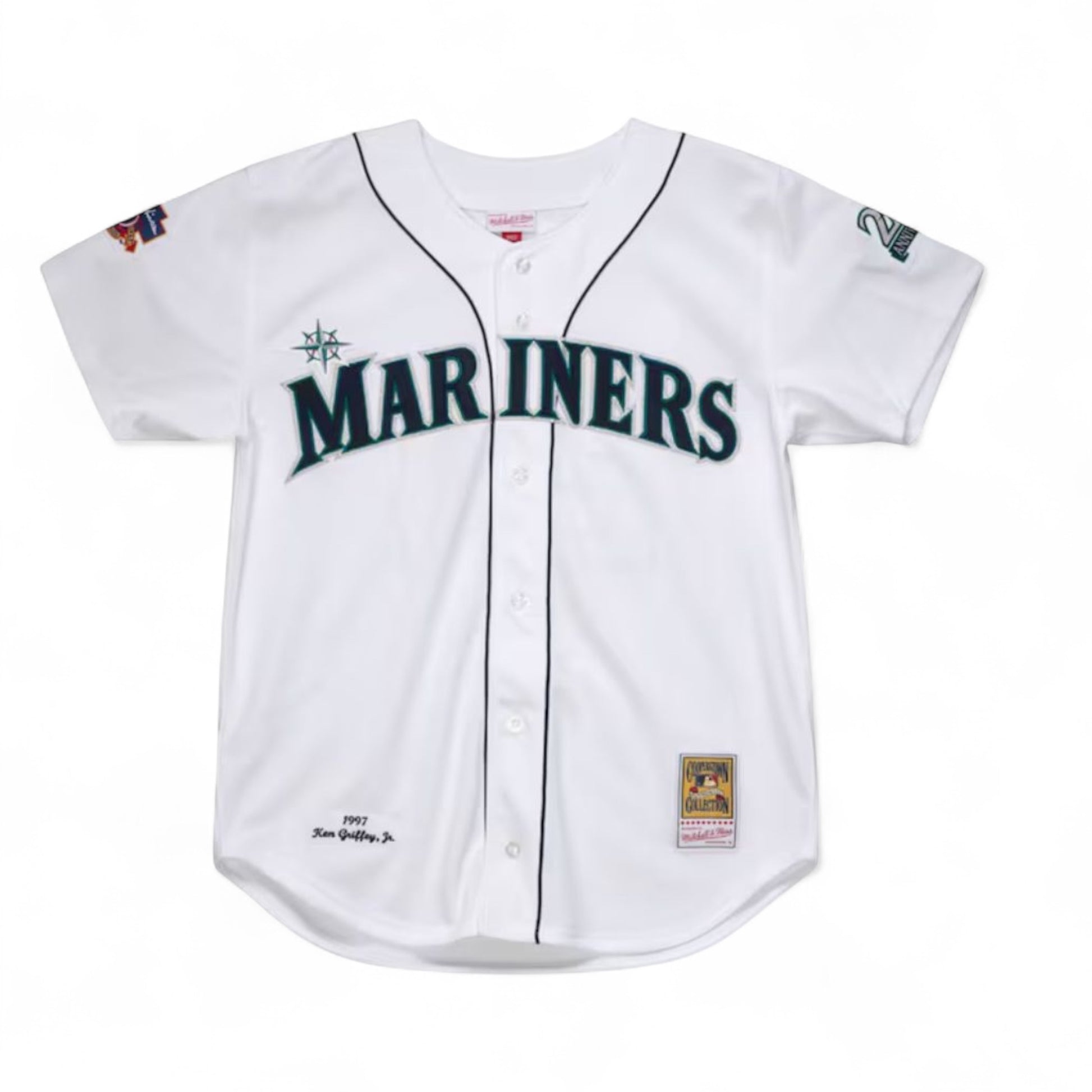 Men's Ken Griffey Jr. White Seattle Mariners 1997 Authentic Jersey