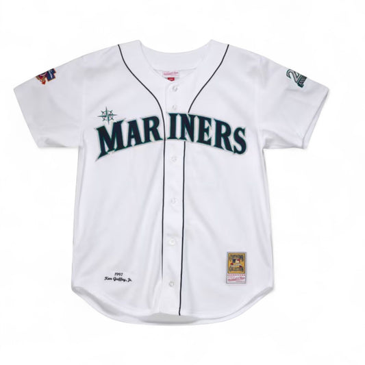 Men's Ken Griffey Jr. White Seattle Mariners 1997 Authentic Jersey