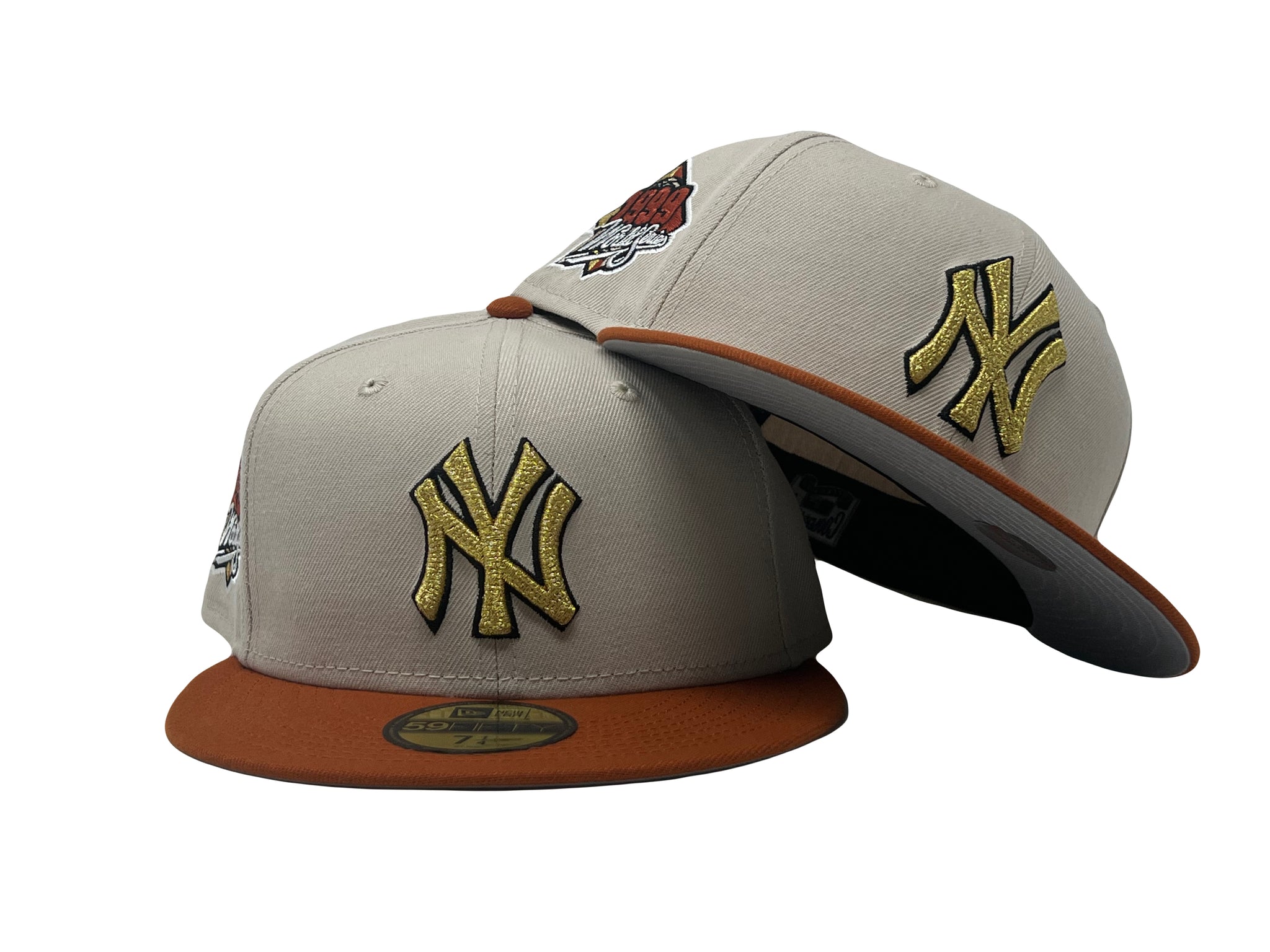 New Era New York Yankees World Series 1999 Stone Orange Two Tone Edition  59Fifty Fitted Hat