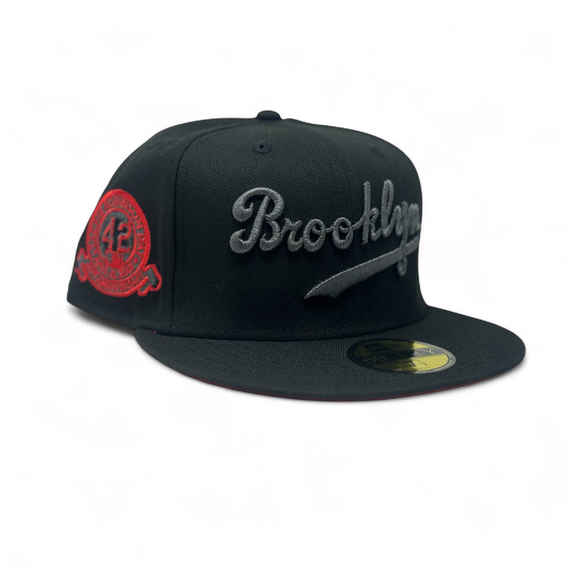 Brooklyn Dodgers Jackie Robinson New Era Fitted Hat-Black