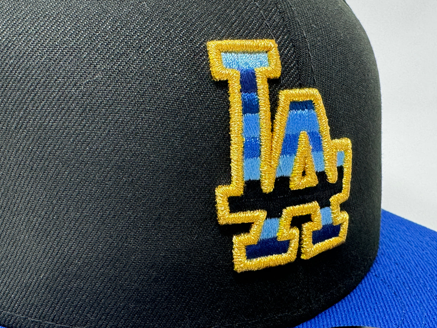 Los Angeles Dodgers 50th Anniversary 'Faded Logo" Icy Brim 59Fifty New Era Fitted Hat