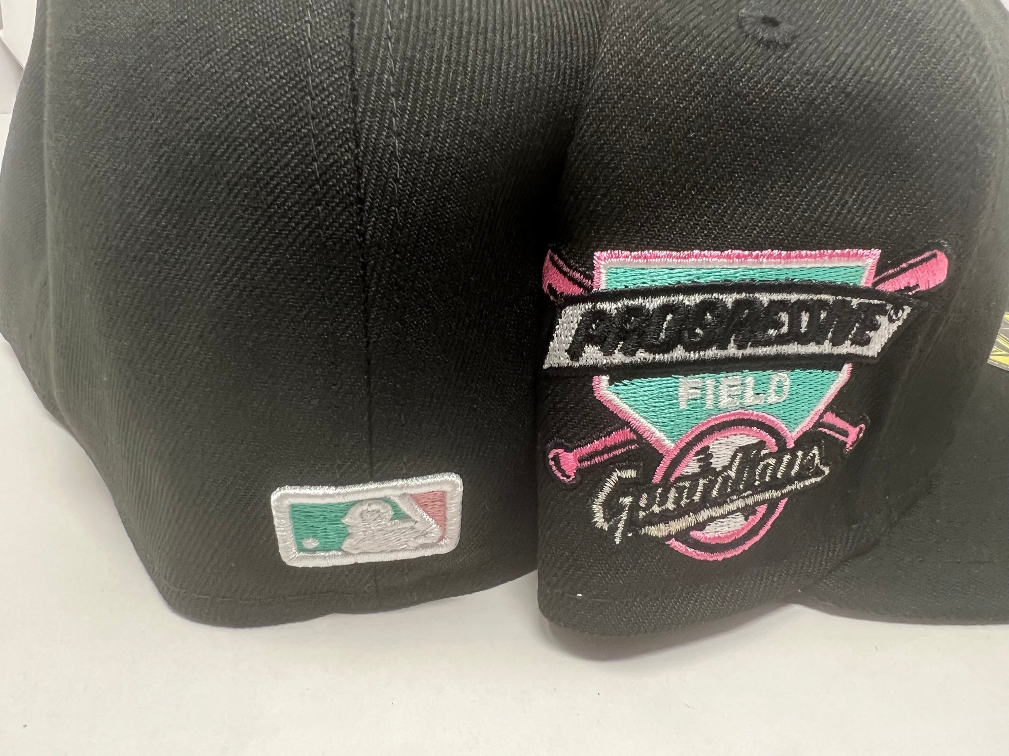Black Cleveland Guardians Progressive Field Side Patch Fitted 73/4