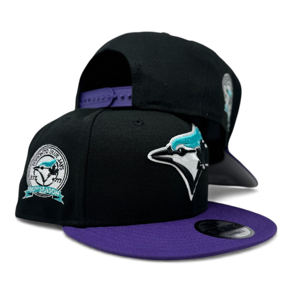 Toronto Blue Jays 40th Anniversary Snapback hat Black/purple