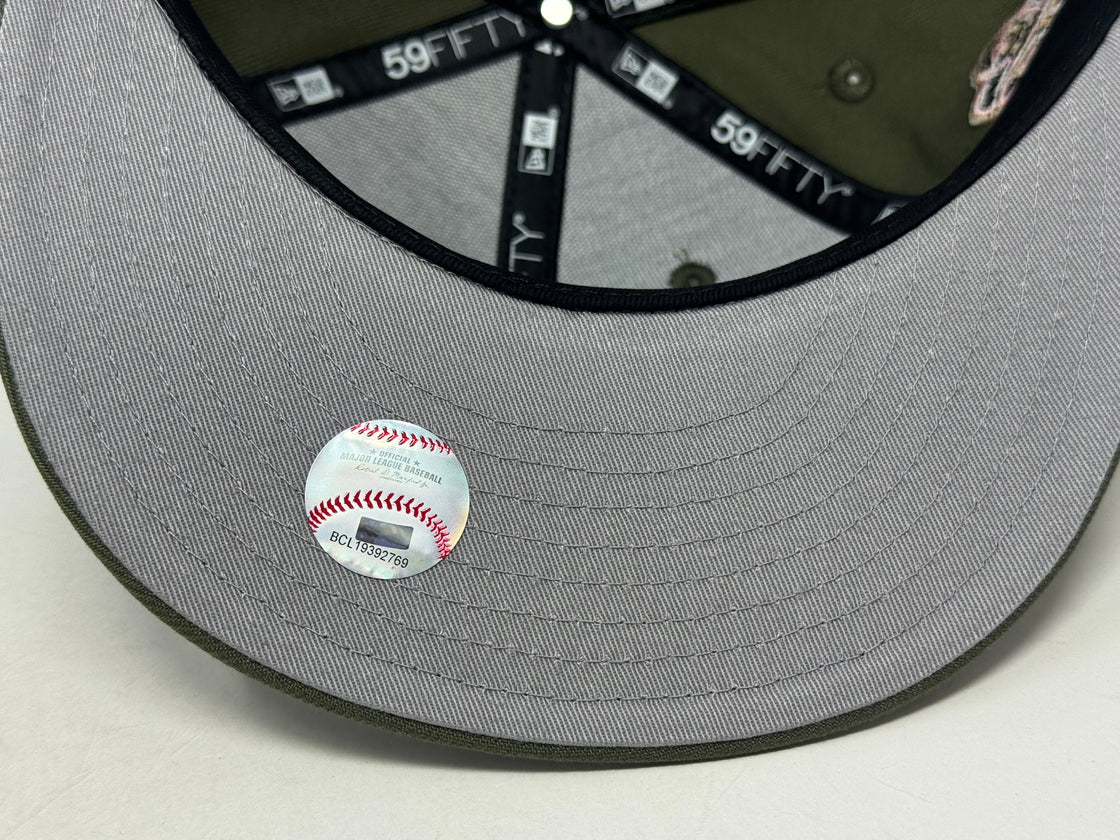 Los Angeles Angels 35th Anniversary Fitted Hats-Olive Green