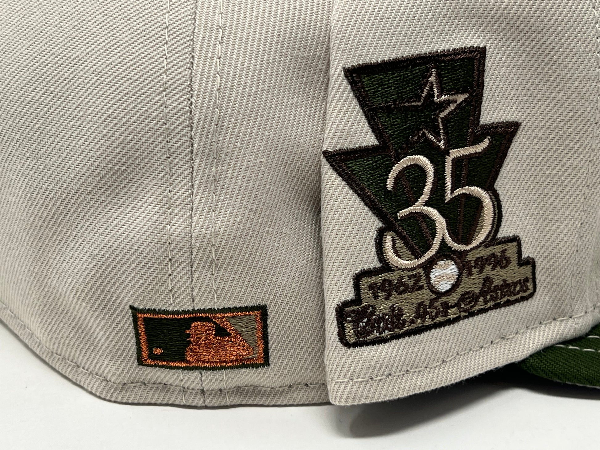 Houston Astros Stone Pack Rifle Green Visor Stitch New Era Fitted