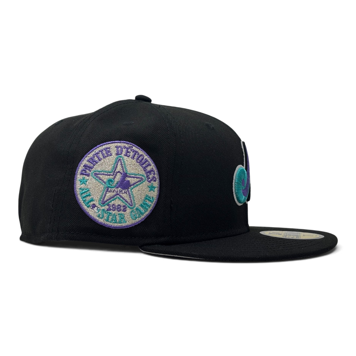 Montreal Expos 1982 All Star Game 59Fifty New Era Fitted Hat- Black Purple Teal