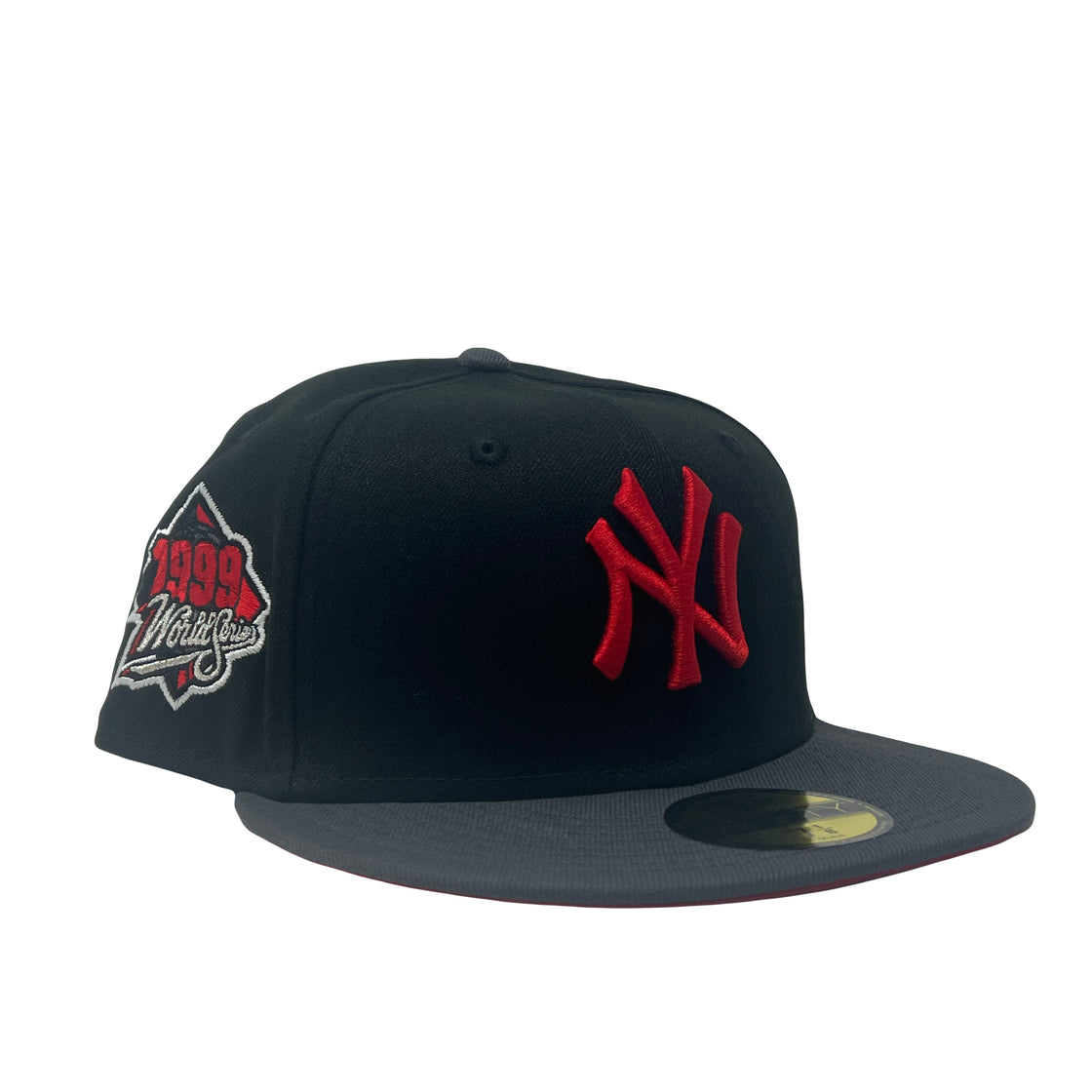 New York Yankees 1999 World Series Red Brim New Era Fitted Hat