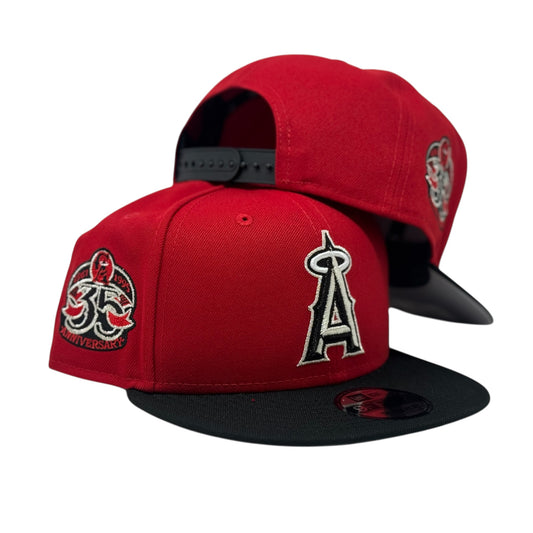 Los Angeles Angels 35th Anniversary 9Fifty Snapback Hat-Red Black