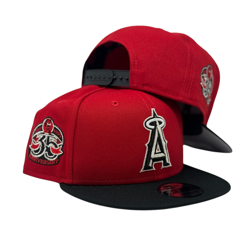 Los Angeles Angels 35th Anniversary 9Fifty Snapback Hat-Red Black