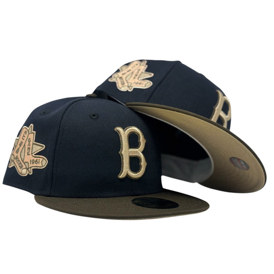 Boston Red Sox 1961 All Star Game Light Navy Brown Visor Brim New Era Hat