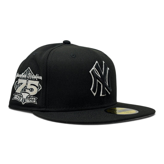 New York Yankees 75th Anniversary Fitted Hat -Black