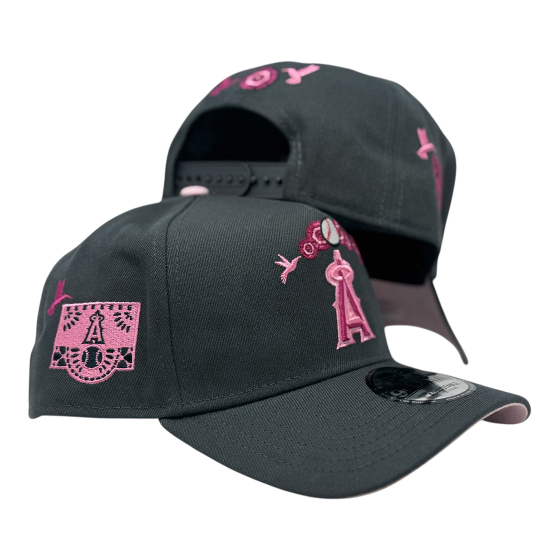 Los Angeles Angel Day of the Dead Graphite 9FORTY A-Frame Snapback