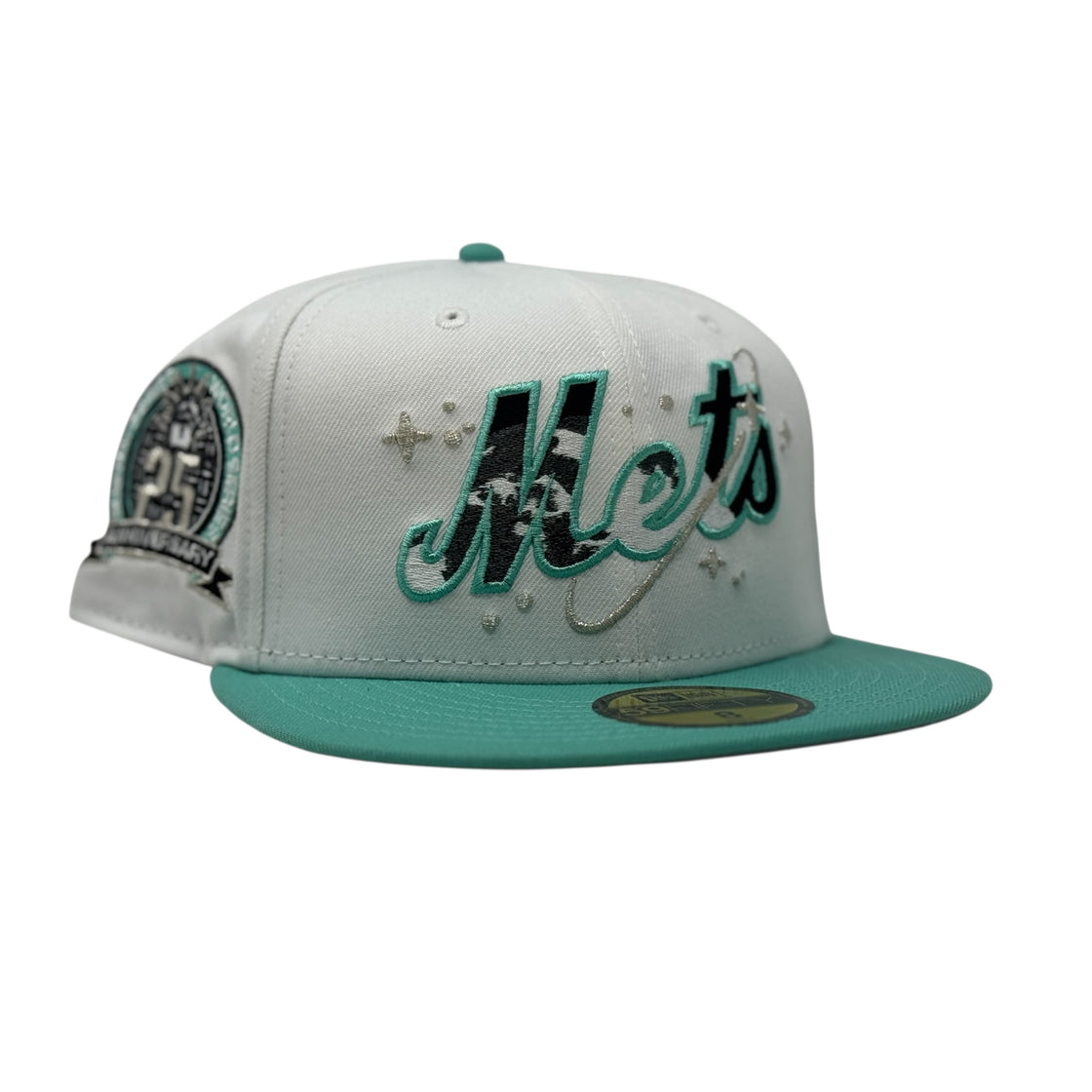 New York Mets 25th anniversary of Subway Series Fitted Hat-White Mint