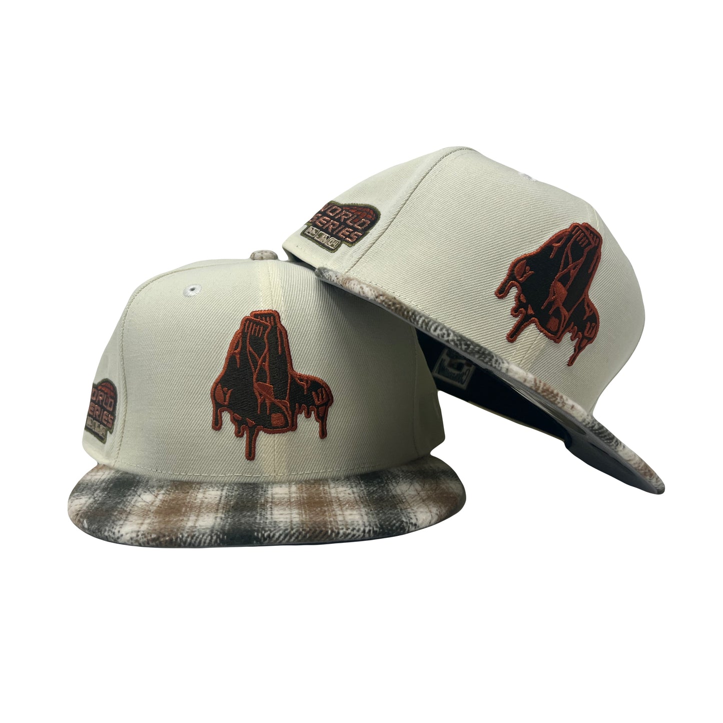 Boston Red Sox 2004 World Series "Flannel Plaid Visor" New Era Fitted Hat