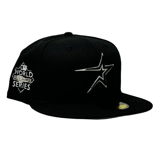 Houston Astros 2022 World Series Black and white Pack 59Fifty New Era Fitted Hat