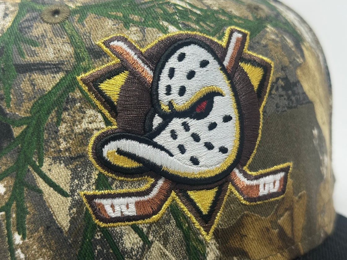Anaheim Ducks Stanley Cup Champions Fitted Hats-Real Tree Black